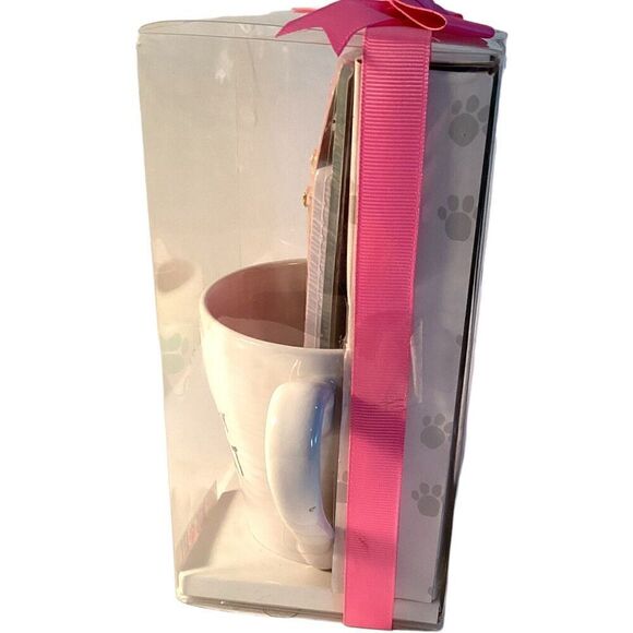 “Life Is Better With A Cat” Mug Desk Set Gift Charm Pen Journal Notepad Cup - Picture 2 of 3